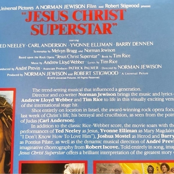 VINTAGE Jesus Christ Superstar (1973) - MCA Home Video Digital LaserDisc - Picture 5 of 11